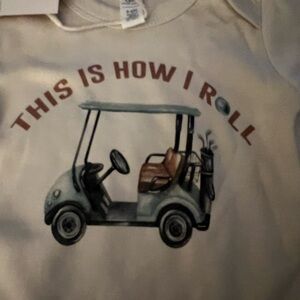 New This is how I roll Golf Cart Bodysuit - Cream